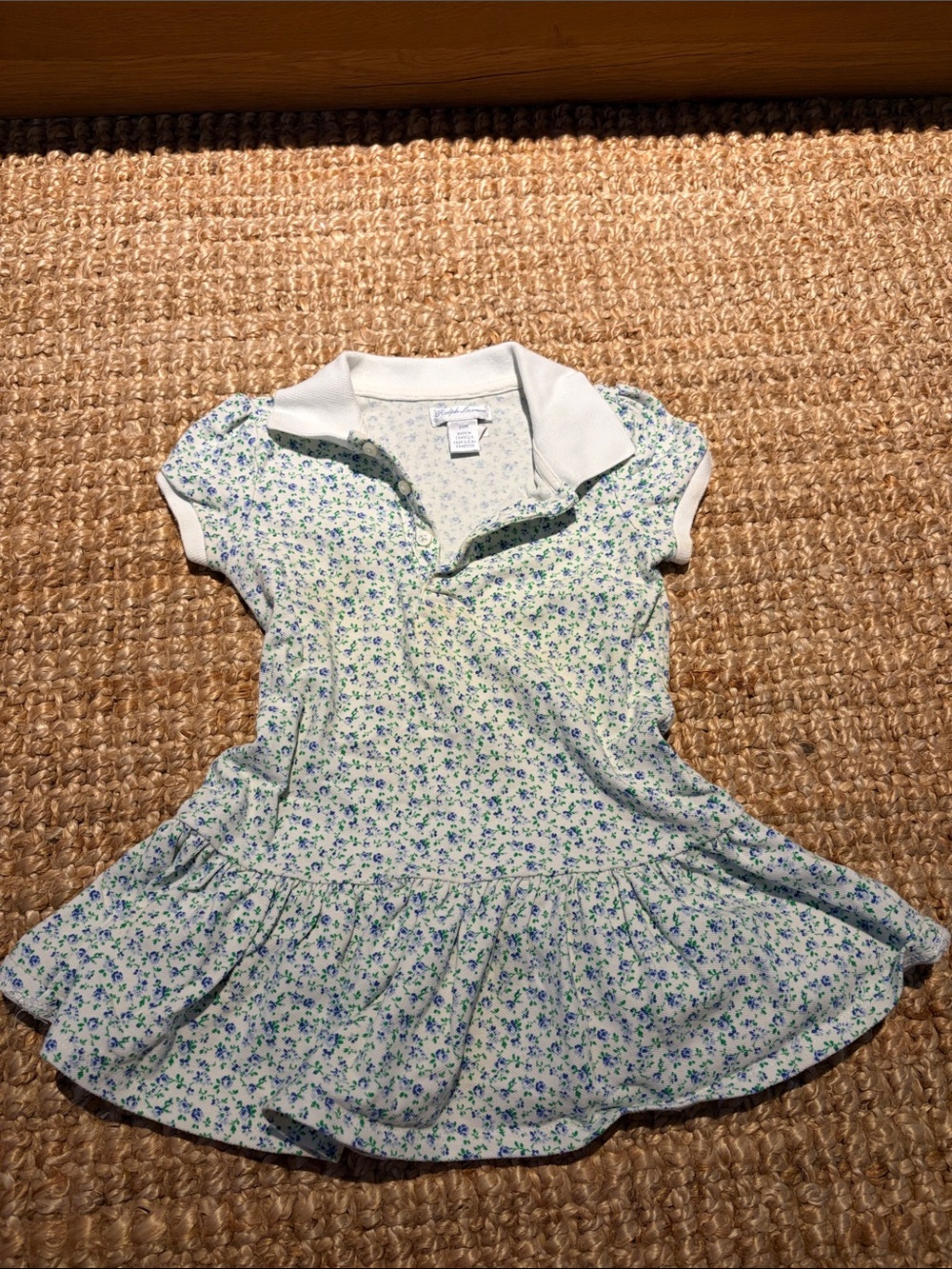 Ralph Lauren Blue & White Floral Polo Dress